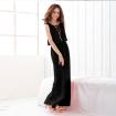 Kleider online Damen Chiffon Longshirt Gr. M Schwarz